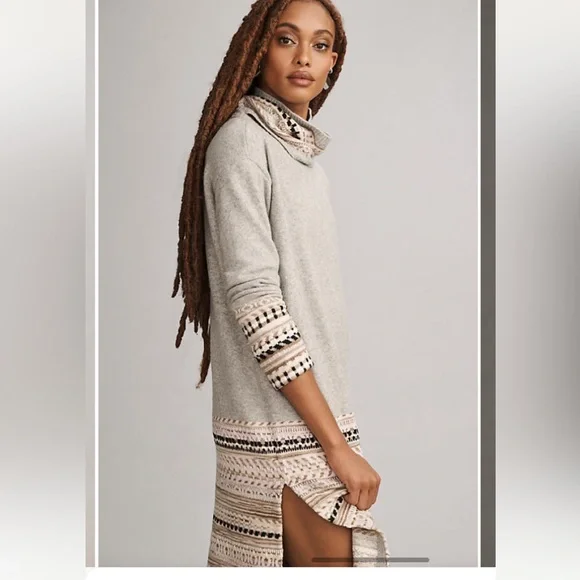 Anthropologie Daily Practice Anthropologie Turtleneck Sweater Dress Medium C92 - Picture 13 of 16